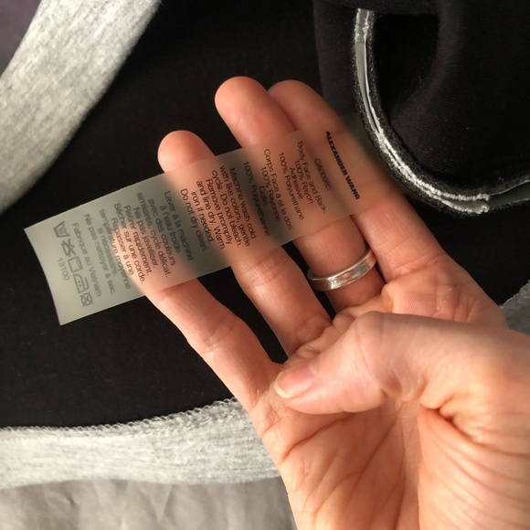 T by Alexander Wang neoprene sweater with reflective stripes - xs - grey - Picture 4 of 5